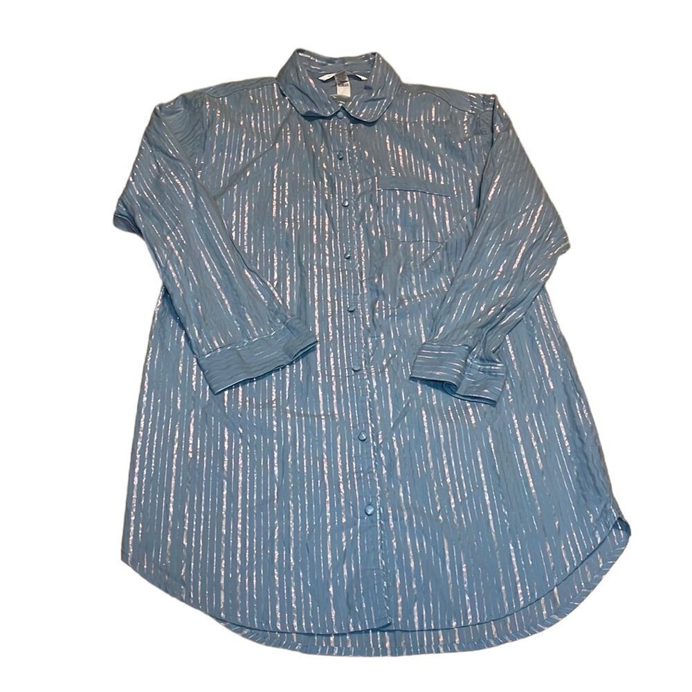 NWOT Victoria’s Secret Nightshirt, Great metallic pink silver, Medium